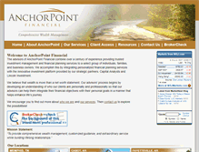 Tablet Screenshot of anchorpointadvisors.com